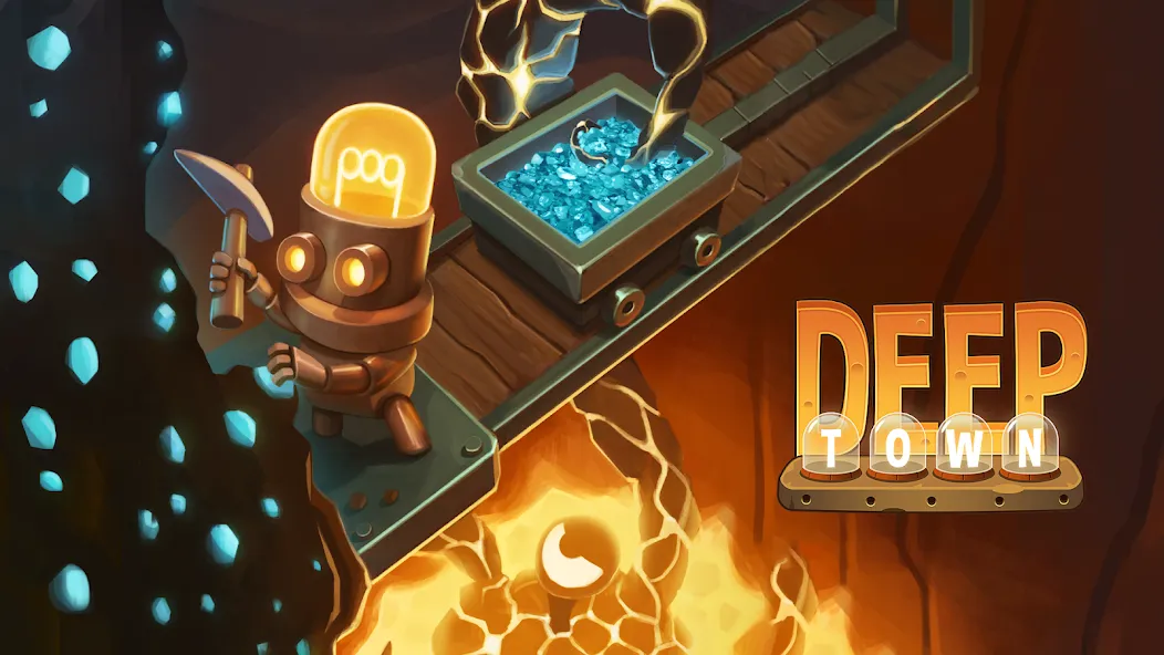 Скачать Deep Town: Idle Mining Tycoon (Дип Таун) взлом на бесконечные деньги + мод меню screen 1