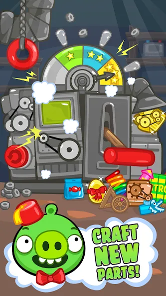 Скачать Bad Piggies (Бэд Пиггиз) взлом на бесконечные деньги + мод меню screen 3