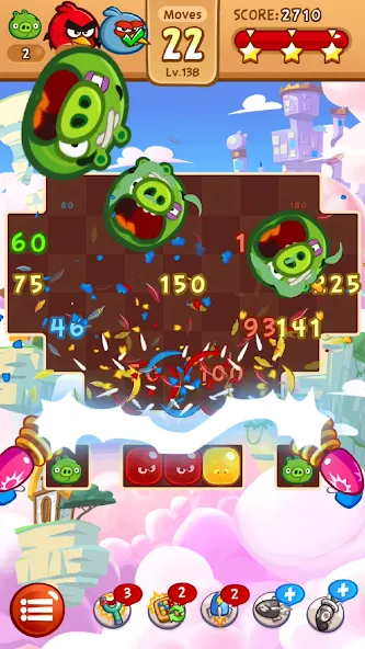 Скачать Angry Birds Blast (Энгри Бердс Бласт) взлом на бесконечные деньги + мод меню screen 4