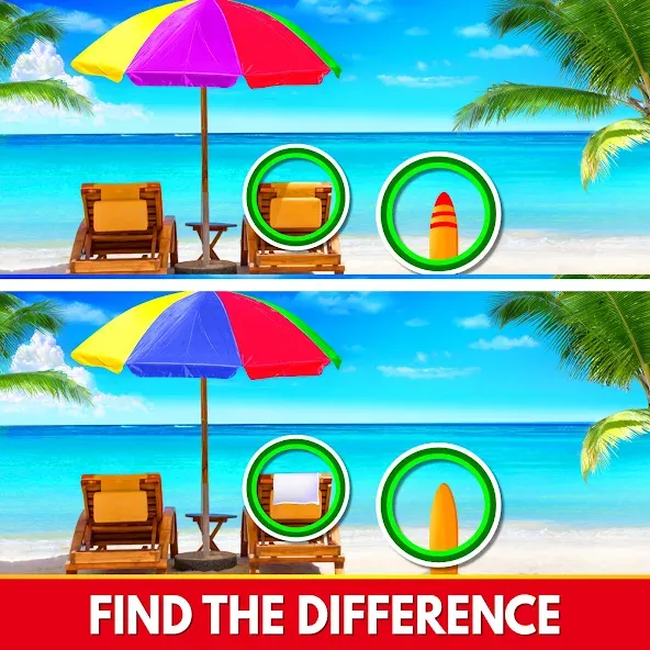 Скачать Find The Differences — Spot it взлом на бесконечные деньги + мод меню screen 1