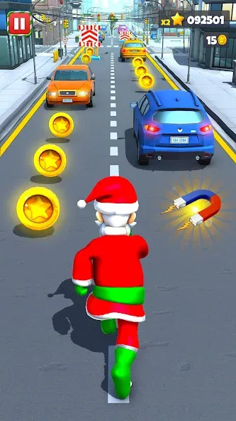 Скачать Xmas Santa Surfer Running Game (Ксмас Санта Серфер Раннинг Гейм) взлом на бесконечные деньги + мод меню screen 2