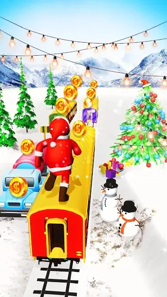 Скачать Xmas Santa Surfer Running Game (Ксмас Санта Серфер Раннинг Гейм) взлом на бесконечные деньги + мод меню screen 3