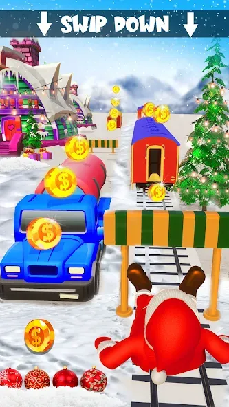 Скачать Xmas Santa Surfer Running Game (Ксмас Санта Серфер Раннинг Гейм) взлом на бесконечные деньги + мод меню screen 4