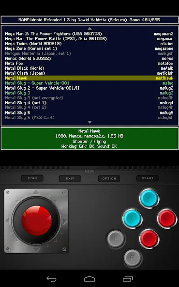 Скачать MAME4droid  (0.139u1) (МАМЕ4дроид) взлом на бесконечные деньги + мод меню screen 2