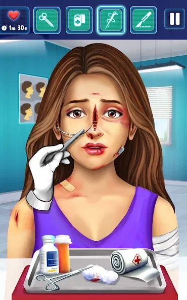 Скачать Surgery Simulator Doctor Game взлом на бесконечные деньги + мод меню screen 2