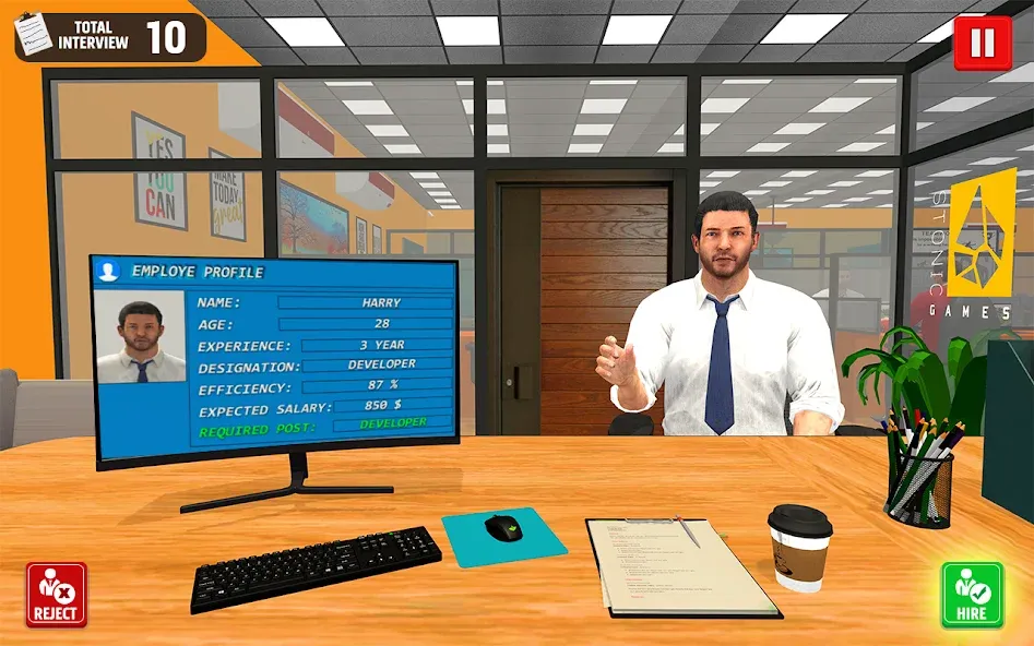 Скачать Virtual HR Manager Job Games взлом на бесконечные деньги + мод меню screen 2