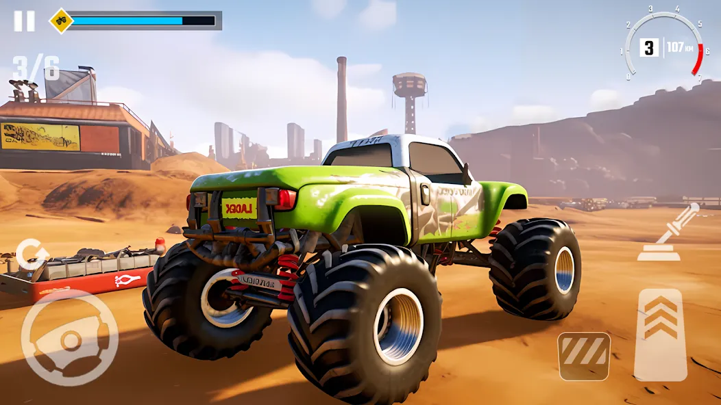 Скачать 4×4 Monster Truck Racing Games (Монстр Трак Гонки игры) взлом на бесконечные деньги + мод меню screen 1