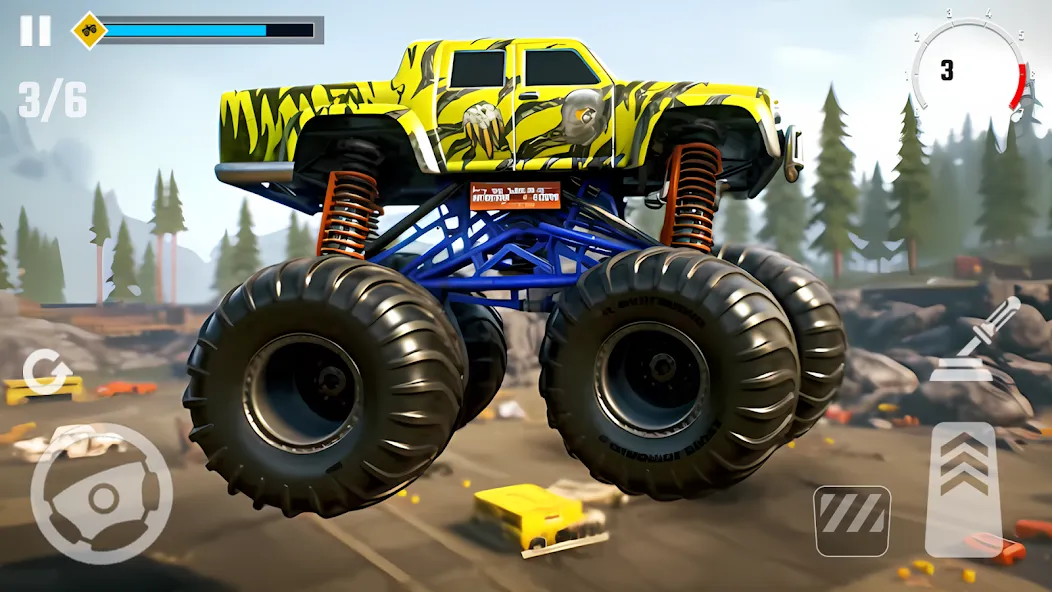 Скачать 4×4 Monster Truck Racing Games (Монстр Трак Гонки игры) взлом на бесконечные деньги + мод меню screen 4