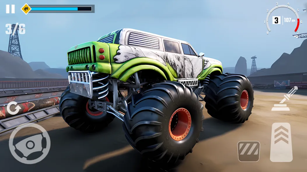 Скачать 4×4 Monster Truck Racing Games (Монстр Трак Гонки игры) взлом на бесконечные деньги + мод меню screen 5