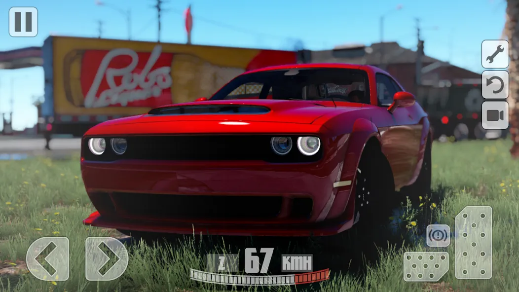 Скачать Simulator Dodge Demon Parking (Симулятор парковки  ) взлом на бесконечные деньги + мод меню screen 1