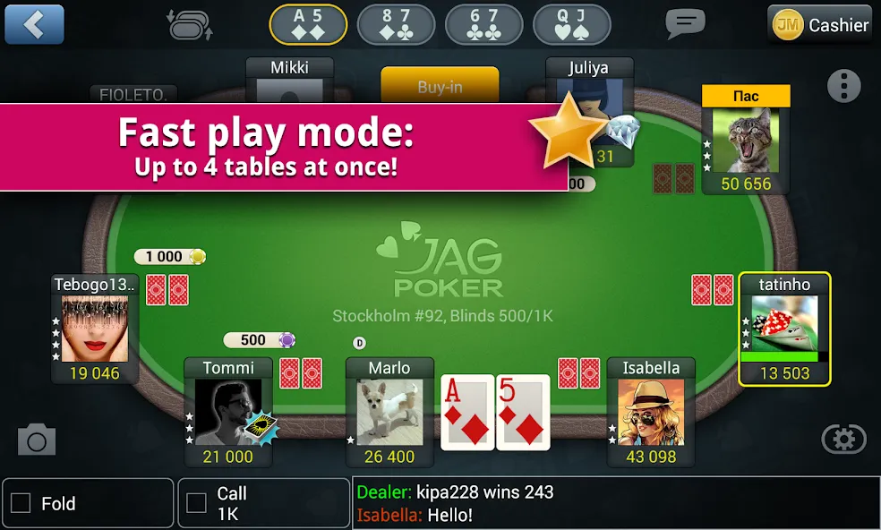 Скачать Jag Poker HD (Яг Покер ХД) взлом на бесконечные деньги + мод меню screen 2