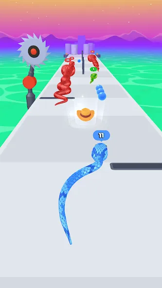 Скачать Snake Run Race・3D Running Game (Снейк Ран Рейс) взлом на бесконечные деньги + мод меню screen 4