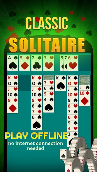 Скачать Solitaire — Offline Card Games взлом на бесконечные деньги + мод меню screen 1