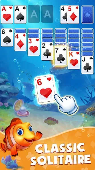 Скачать Solitaire: Fish Master (Солитер) взлом на бесконечные деньги + мод меню screen 1