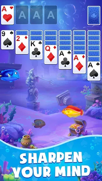 Скачать Solitaire: Fish Master (Солитер) взлом на бесконечные деньги + мод меню screen 2