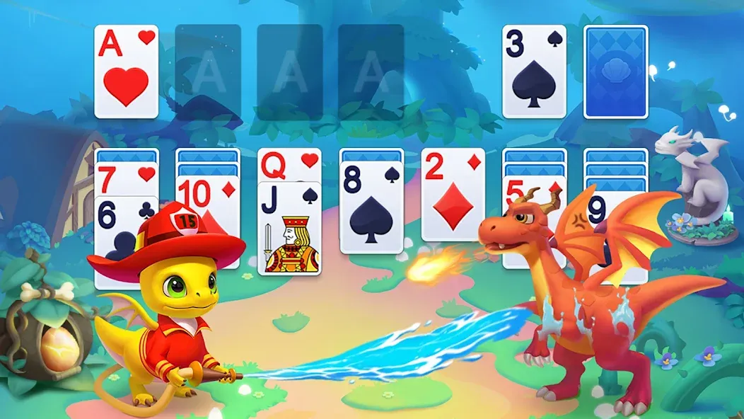 Скачать Solitaire Dragons взлом на бесконечные деньги + мод меню screen 2