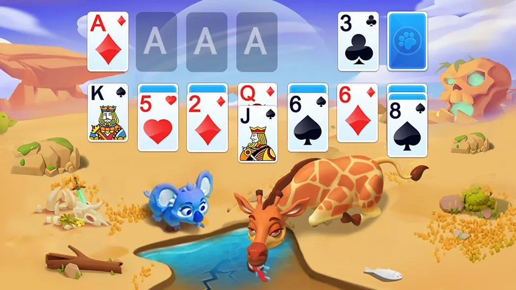 Скачать Solitaire — Wild Park взлом на бесконечные деньги + мод меню screen 1