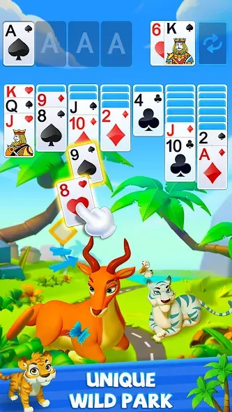 Скачать Solitaire — Wild Park взлом на бесконечные деньги + мод меню screen 4