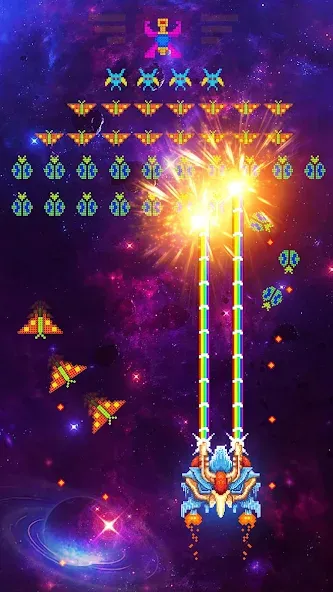 Скачать Space Shooter: Galaxy Attack (Спейс шутер) взлом на бесконечные деньги + мод меню screen 5