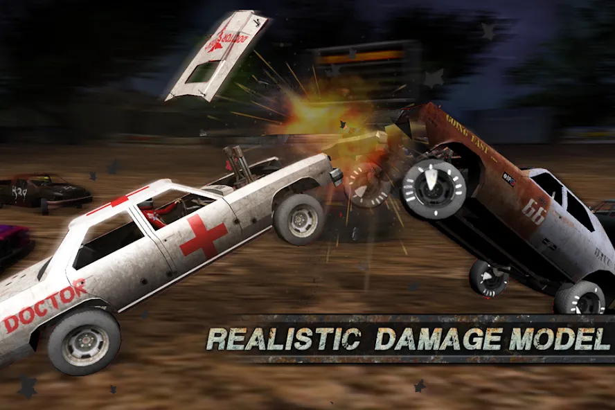 Скачать Demolition Derby: Crash Racing (Демолиция Дерби) взлом на бесконечные деньги + мод меню screen 1