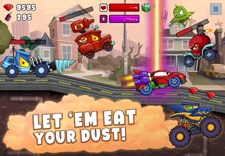 Скачать Car Eats Car 2 — Racing Game (Кар Еатс Кар 2) взлом на бесконечные деньги + мод меню screen 3