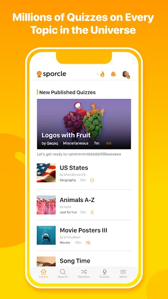 Скачать Sporcle (Споркл) взлом на бесконечные деньги + мод меню screen 1