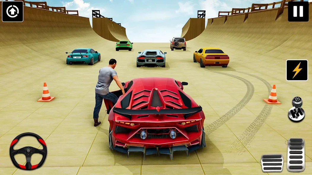 Скачать GT Car Stunt : Ramp Car Stunts (ДжиТи Кар Стант) взлом на бесконечные деньги + мод меню screen 5