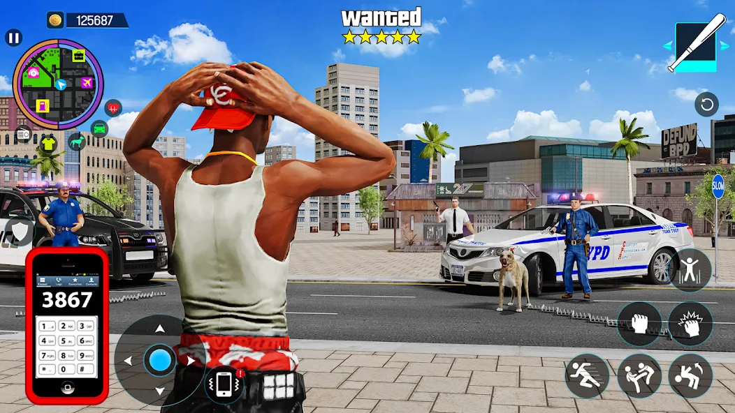 Скачать Gangster Mafia City Crime Game взлом на бесконечные деньги + мод меню screen 1