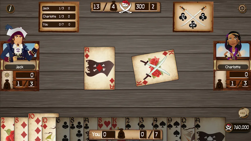 Скачать Spades Cutthroat Pirates (Спейдс Каттхроат Пирейтс) взлом на бесконечные деньги + мод меню screen 3