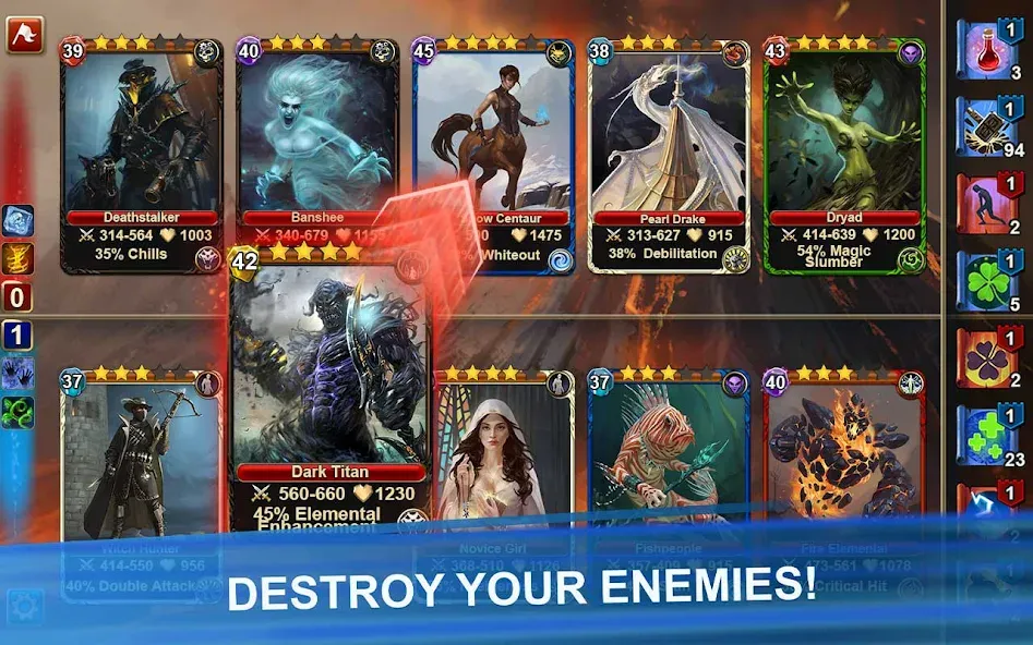 Скачать Blood of Titans: Card Battle взлом на бесконечные деньги + мод меню screen 1