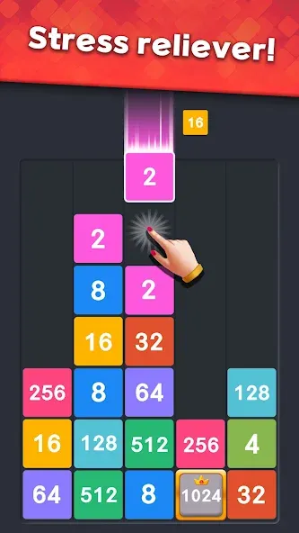 Скачать Drop Merge : Number Puzzle (Дроп Мердж) взлом на бесконечные деньги + мод меню screen 2