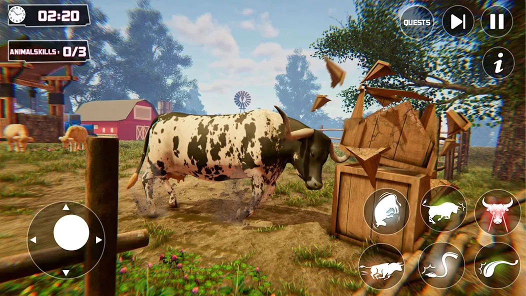 Скачать Scary Cow Simulator Rampage (Скари) взлом на бесконечные деньги + мод меню screen 2