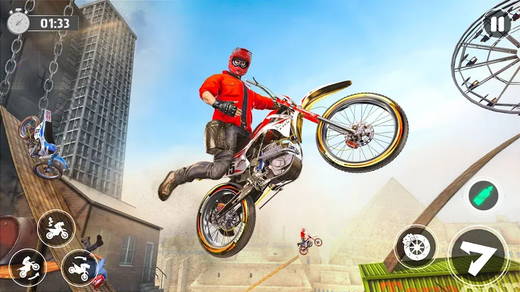 Скачать Bike Stunt Race Tricks Master взлом на бесконечные деньги + мод меню screen 1