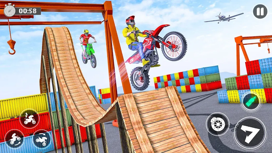 Скачать Bike Stunt Race Tricks Master взлом на бесконечные деньги + мод меню screen 4