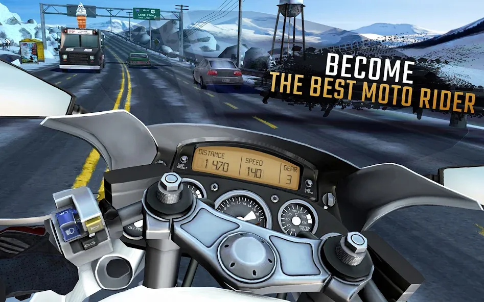 Скачать Moto Rider GO: Highway Traffic (Мото Райдер ГО) взлом на бесконечные деньги + мод меню screen 5