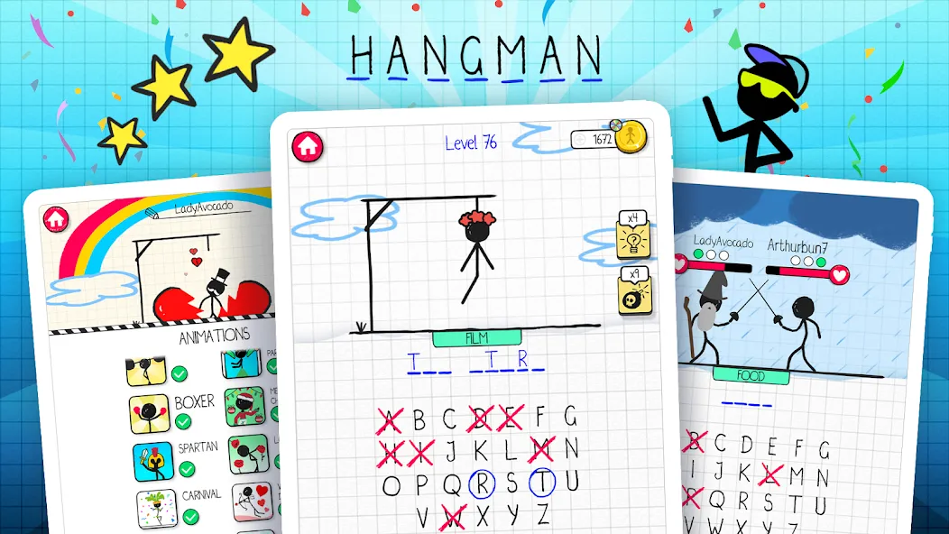 Скачать Hangman взлом на бесконечные деньги + мод меню screen 5