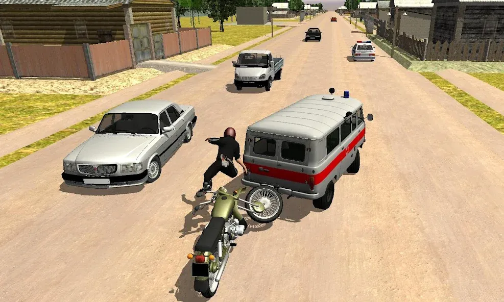 Скачать Russian Moto Traffic Rider 3D взлом на бесконечные деньги + мод меню screen 4