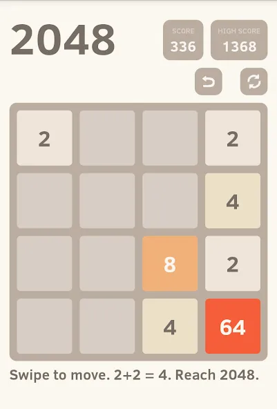 Скачать 2048 (Две тысячи сорок восемь) взлом на бесконечные деньги + мод меню screen 2