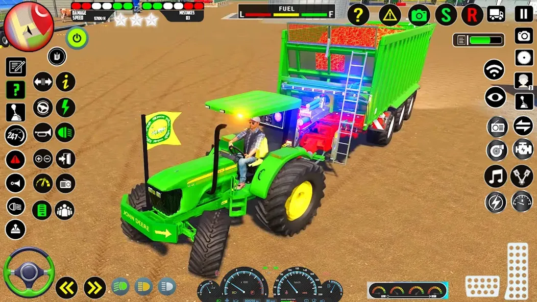 Скачать Tractor Farming Games 2023 взлом на бесконечные деньги + мод меню screen 2