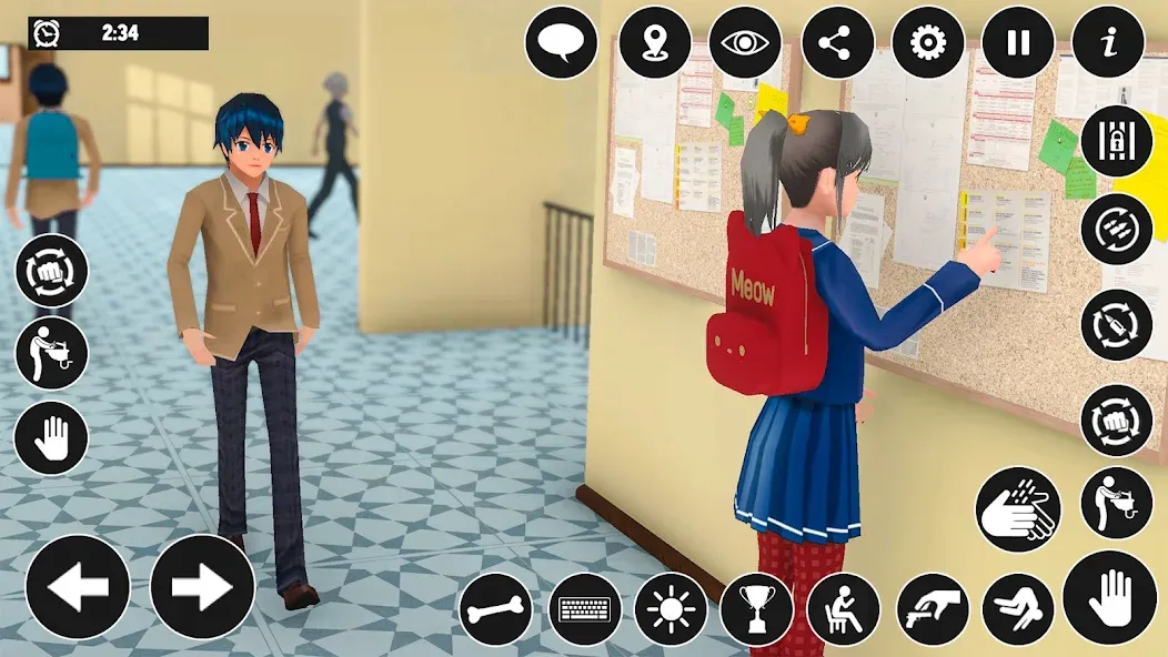 Скачать High School Boy Virtual Life взлом на бесконечные деньги + мод меню screen 3