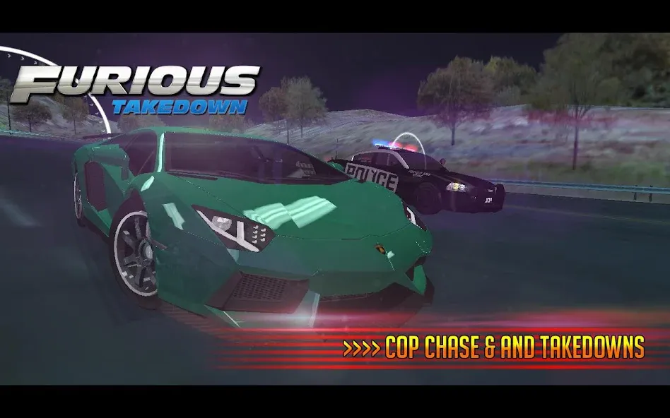 Скачать Furious: Takedown Racing (Фьюриъс) взлом на бесконечные деньги + мод меню screen 3