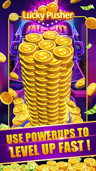 Скачать Lucky Cash Pusher Coin Games (Лаки Кэш Пушер Коин Геймс) взлом на бесконечные деньги + мод меню screen 1