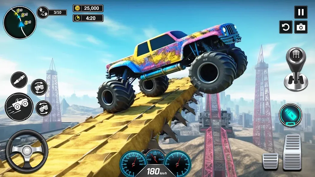 Скачать Monster Truck Games- Car Games взлом на бесконечные деньги + мод меню screen 2