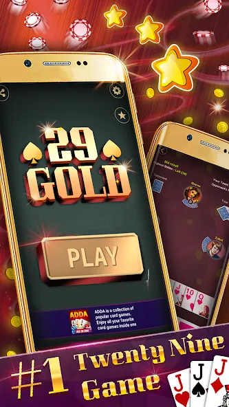 Скачать Play 29 Gold offline (Плей 29 Голд оффлайн) взлом на бесконечные деньги + мод меню screen 1