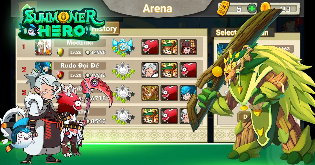 Скачать Summoner Hero: Epic Battle взлом на бесконечные деньги + мод меню screen 5