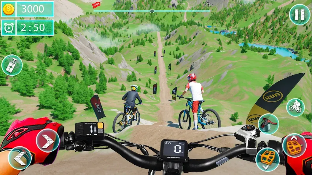 Скачать MTB Downhill: BMX Racer взлом на бесконечные деньги + мод меню screen 3