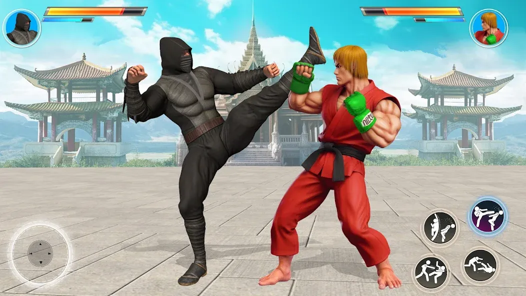 Скачать Kung Fu Heros: Fighting Game (упергеройский файтинг Кунгфуигры) взлом на бесконечные деньги + мод меню screen 4