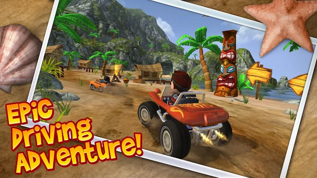 Скачать Beach Buggy Blitz (Бич Багги Блиц) взлом на бесконечные деньги + мод меню screen 1