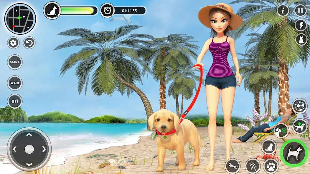 Скачать Dog Simulator Pet Dog Games 3D взлом на бесконечные деньги + мод меню screen 1