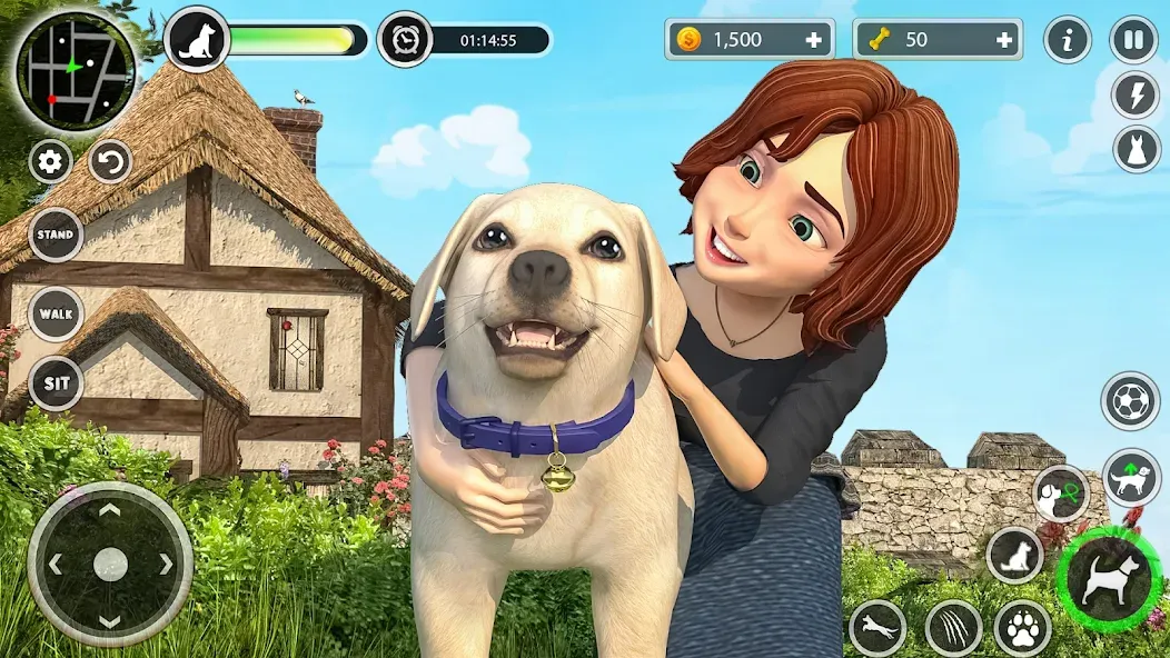 Скачать Dog Simulator Pet Dog Games 3D взлом на бесконечные деньги + мод меню screen 3